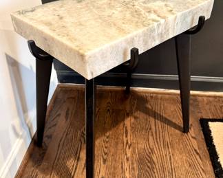Contemporary natural granite accent table- 18x12x21- $350
