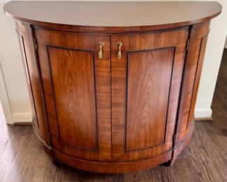 Baker half-moon/demilune mahogany cabinet- originally $3500–47x36.5x22- $2200