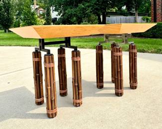 McGuire Huxley Martini Tables- “The Pair Premium”- sold as a set of two- 18x18x21- $2200 for the pair