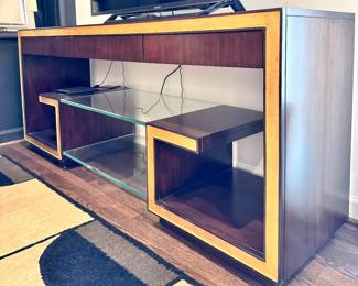 Walnut Sligh Bel Aire Rodeo luxury media console- made in Indonesia- 72x18x30- $1500