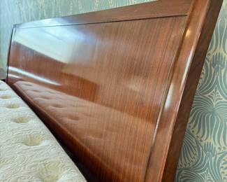 Headboard view: Barbara Barry Ascot King wood bed frame- (originally $11,500)- $2100