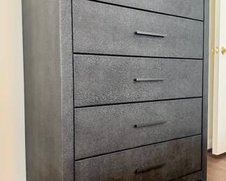 Restoration Hardware "Graydon" Shagreen 5-drawer chest- 36x21x50- $850
