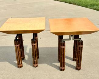 McGuire Huxley Martini Tables- “The Pair Premium”- sold as a set of two- 18x18x21- $2200 for the pair