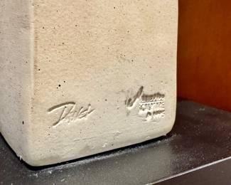Close up of back: 1995 “Surrender” sculpture by Alexander Daniel for Austin- 9”x5”x15”- $240