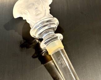 SOLD-Vintage Versace (Rosenthal crystal) bottle stopper- 5”H