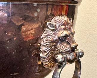 Close up: Vintage Ralph Lauren Samovar table lamp- 31" tall- approx- $400