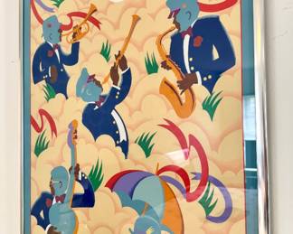1982 New Orleans Jazz Festival limited edition and numbered- framed print- 22x32.5- $300