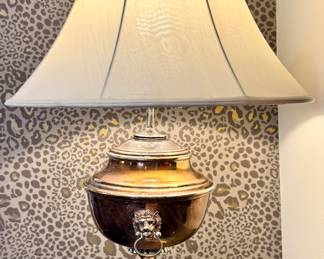 Vintage Ralph Lauren Samovar table lamp- 31" tall- approx- $400