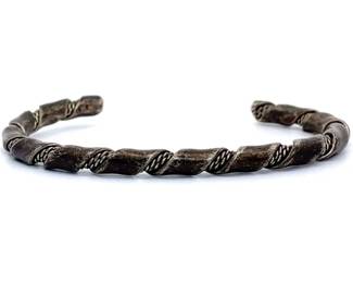 Twisted Open Bangle Bracelet Cuff