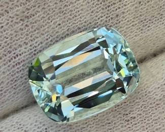 10.05 Carat Natural Aquamarine Cushion Cut Loose Gemstone