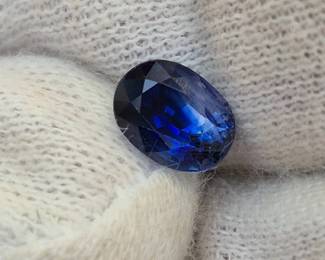 1.49 Carat Natural Blue Sapphire Oval Cut Gemstone