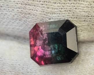 4.70 Carat Natural Watermelon Tourmaline Emerald Cut Loose Gemstone