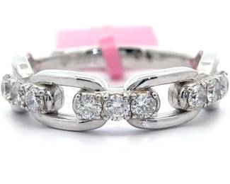 0.50 Carat Diamond Open Chain Link Ring