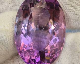 49.29 Carat Natural Amethyst Oval Cut Gemstone
