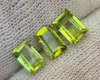 1.95 Carat Natural Peridot Step Cut Gemstone Parcel