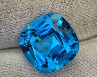 22.47 Carat Natural Blue Topaz Pear Cut Gemstone