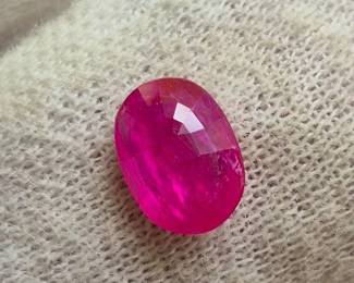 1.37 Carat Natural Ruby Oval Cut Loose Gemstone