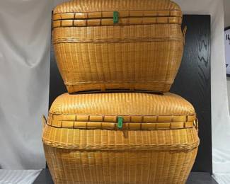 LARGE Vintage Chinese Storage Trunks 2 Pc