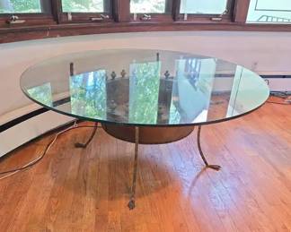 Wrought iron and glass Coffee Table