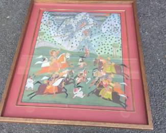 Framed Indian Painting After The Udaipur School