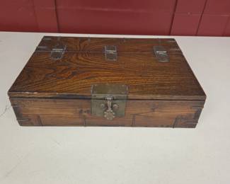 Vintage Chinese Wooden Document Chest