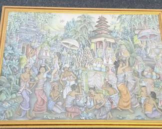 Framed Balinese Canvas Art Print
