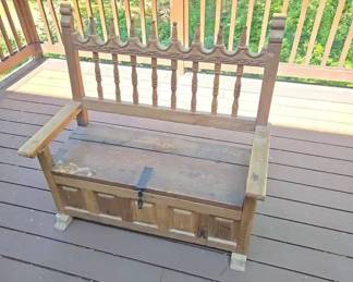 Antique Spanish Colonial Style Bench