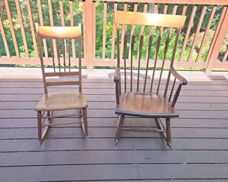 Pair Of Vintage Rocking Chairs Nichols Stone Co.