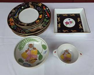 Lynn Chase Jaguar Jungle Porcelain Dinner Set