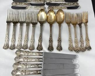 Tiffany Co. English King Sterling Silver Flatware Assortment, 25 Pieces