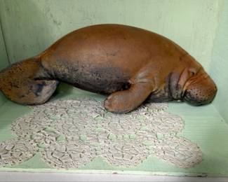 Vintage plastic Manatee wall decor