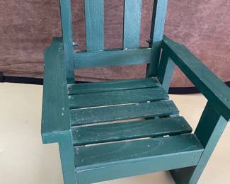 Green Wooden Child Rocking Chair