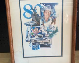 Framed 80's Collage Print