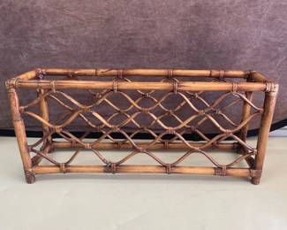 Bamboo Rattan Magazine Rack