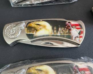 Patriotic Eagle Folding Knives