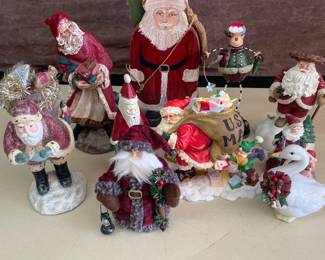 Mixed Santa Figurines Lot