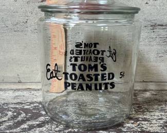 Tom's Toasted Peanuts Glass Jar