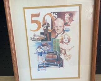 50's Collage Framed Print