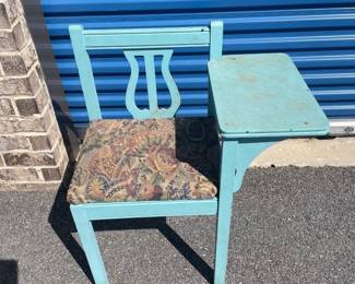 Turquoise Wooden Desk Chair
