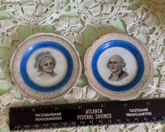 George & Martha Portrait Glass Discs