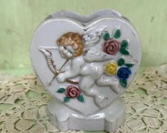 Heart Cupid Ceramic plant Holder