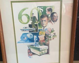 60's Collage Framed Print