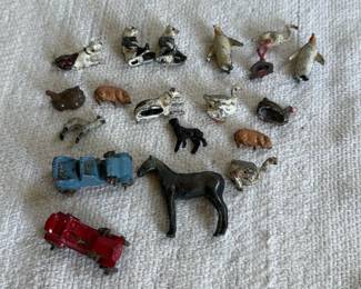 Cast Metal Auto & Farm Animal Miniatures
