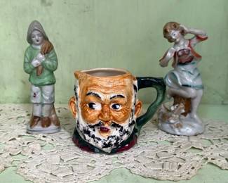 Three Porcelain Figurines Japan