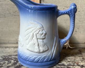 Blue White Pottery Pitcher