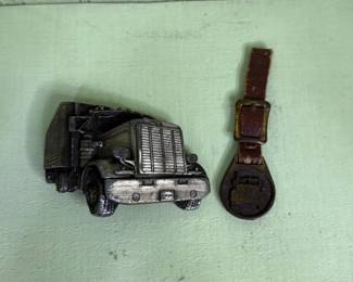 Semi Truck Belt Buckle & Key Fob