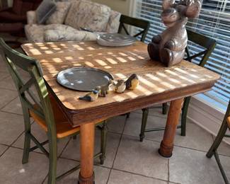 Breakfast table; six chairs sold separately