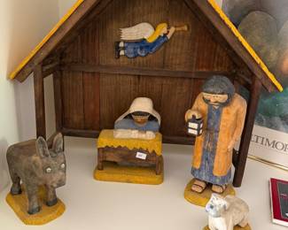 Handmade nativity set