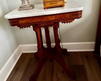 Side table with marble top