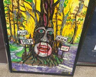 Comical oil painting
